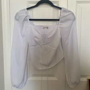 white abercrombie & fitch fancy top